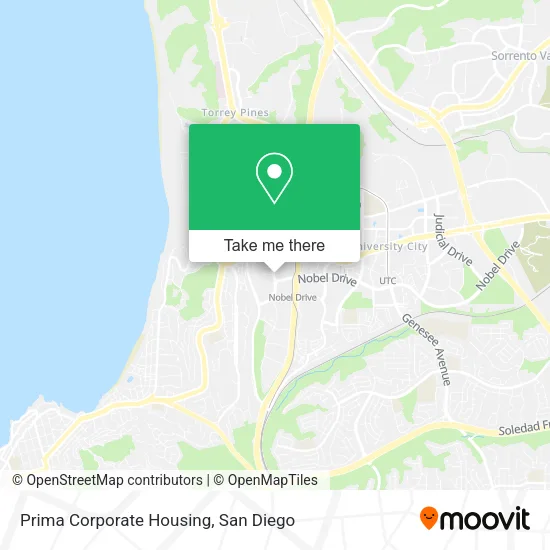 Mapa de Prima Corporate Housing