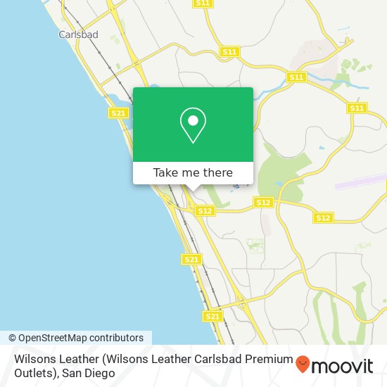 Wilsons Leather (Wilsons Leather Carlsbad Premium Outlets) map