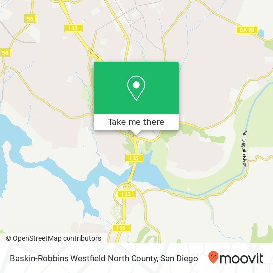 Mapa de Baskin-Robbins Westfield North County