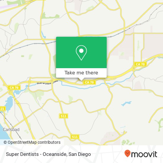 Mapa de Super Dentists - Oceanside