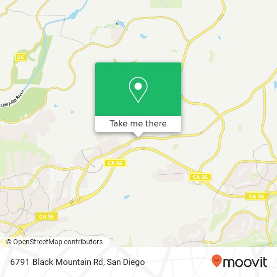 Mapa de 6791 Black Mountain Rd
