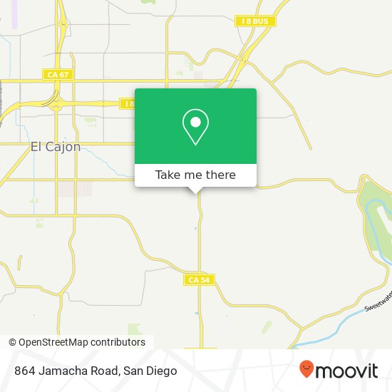 Mapa de 864 Jamacha Road