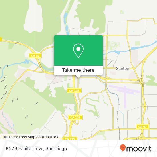 8679 Fanita Drive map