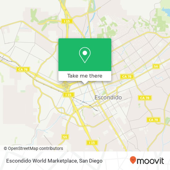Escondido World Marketplace map
