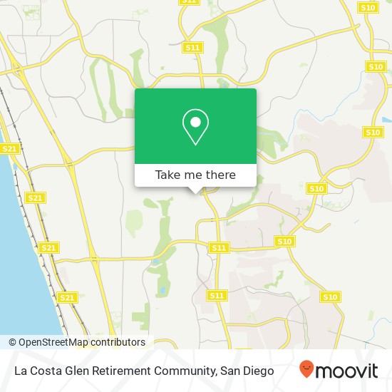 Mapa de La Costa Glen Retirement Community