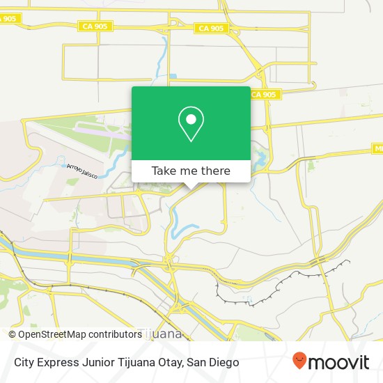 Mapa de City Express Junior Tijuana Otay