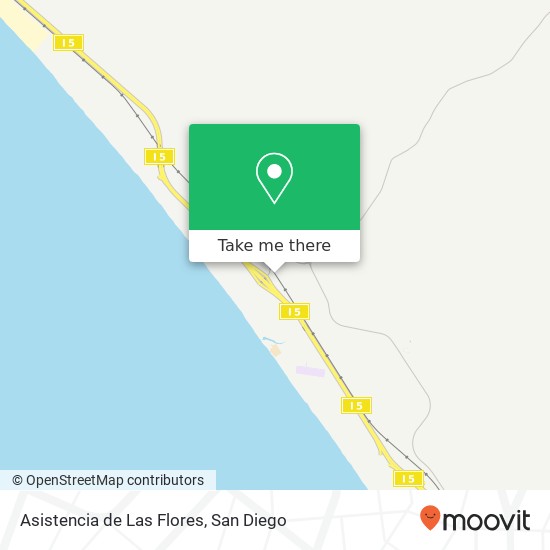 Asistencia de Las Flores map