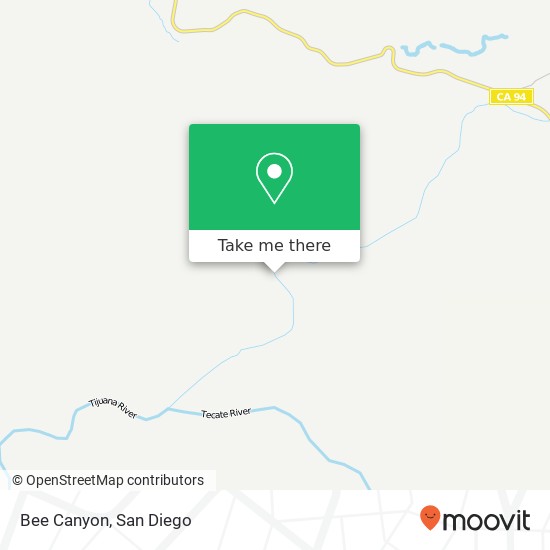 Bee Canyon map