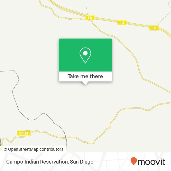 Campo Indian Reservation map