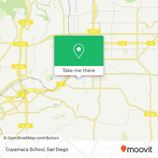 Mapa de Cuyamaca School