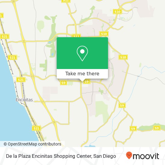 Mapa de De la Plaza Encinitas Shopping Center