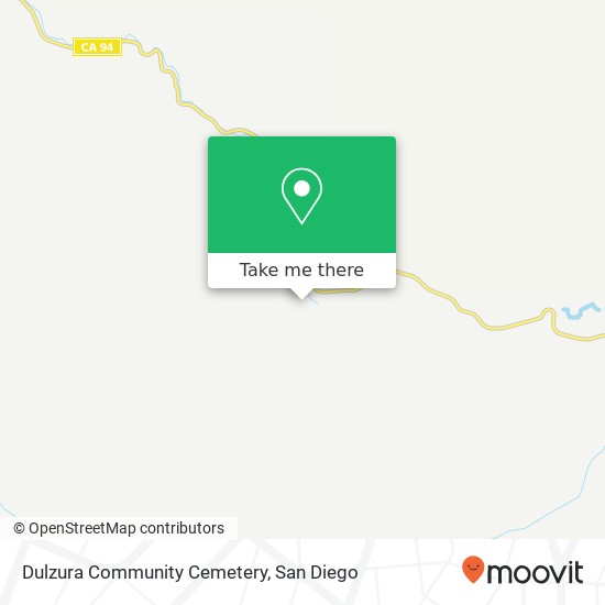 Dulzura Community Cemetery map