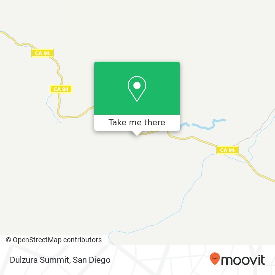 Dulzura Summit map