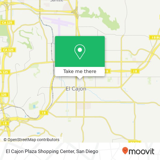 El Cajon Plaza Shopping Center map