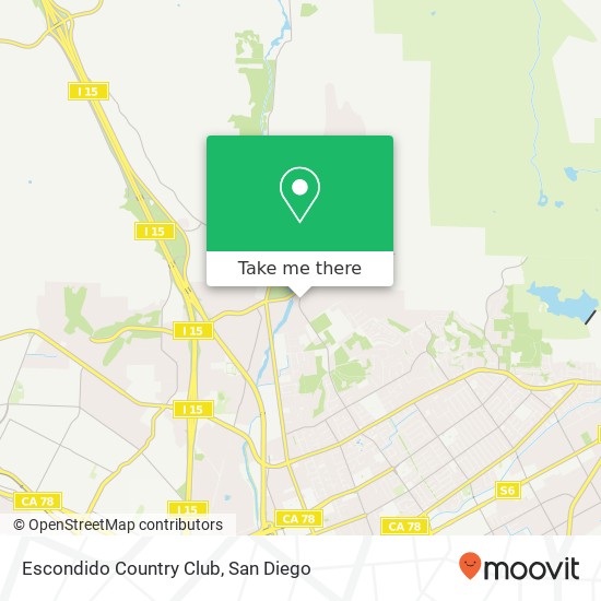 Mapa de Escondido Country Club