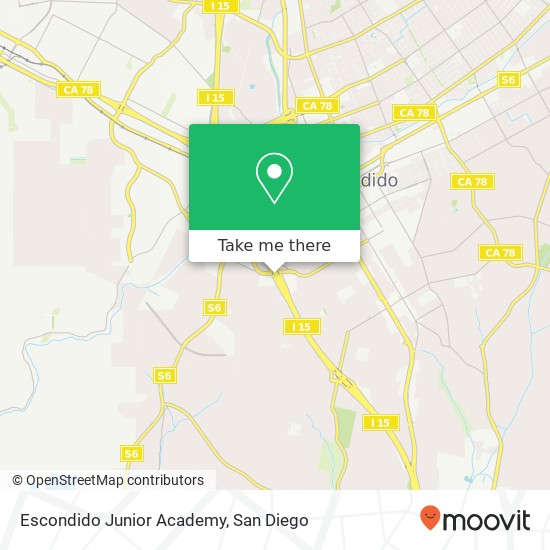 Escondido Junior Academy map