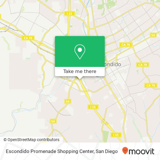 Mapa de Escondido Promenade Shopping Center