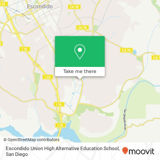 Mapa de Escondido Union High Alternative Education School