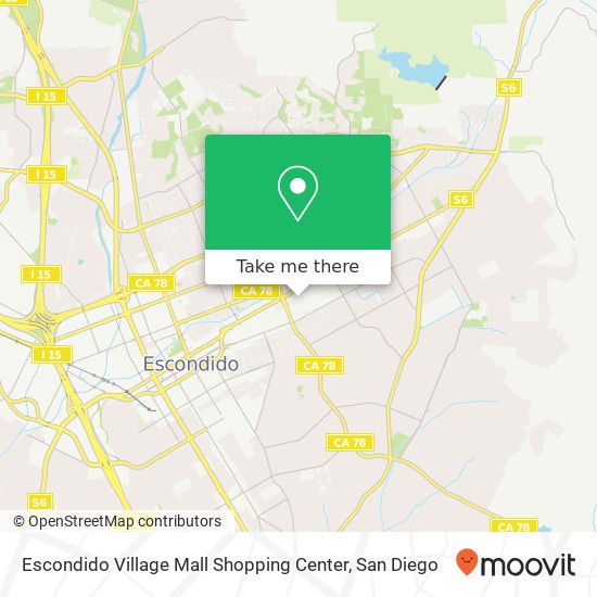 Mapa de Escondido Village Mall Shopping Center