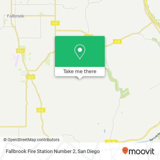 Fallbrook Fire Station Number 2 map