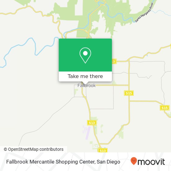 Mapa de Fallbrook Mercantile Shopping Center