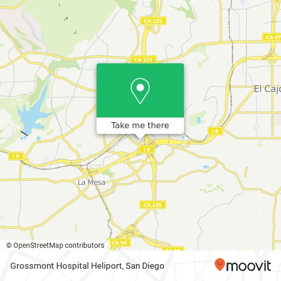 Grossmont Hospital Heliport map