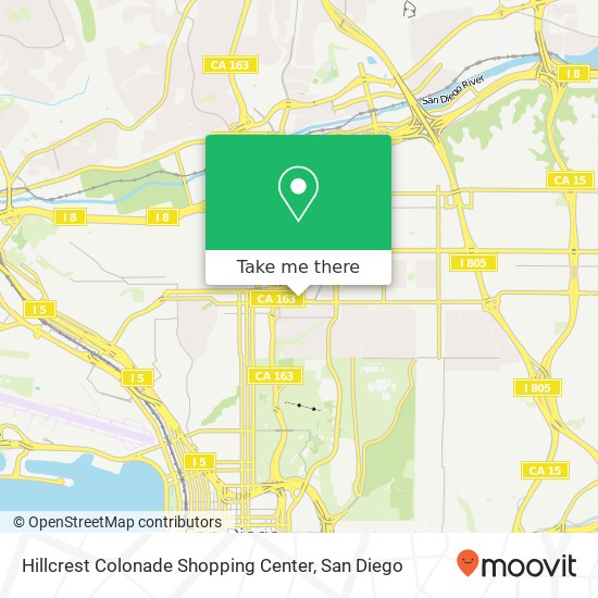 Hillcrest Colonade Shopping Center map
