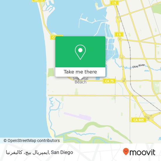Mapa de ایمپریال بیچ، کالیفرنیا