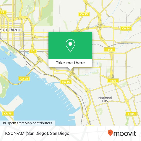 Mapa de KSON-AM (San Diego)