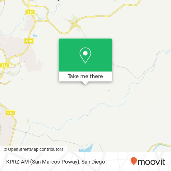 Mapa de KPRZ-AM (San Marcos-Poway)