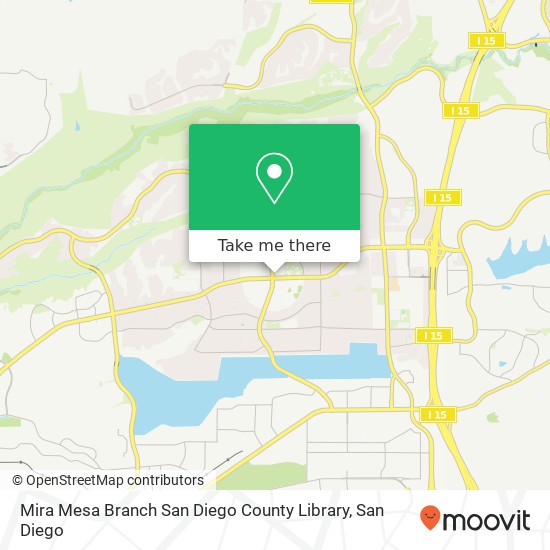 Mapa de Mira Mesa Branch San Diego County Library