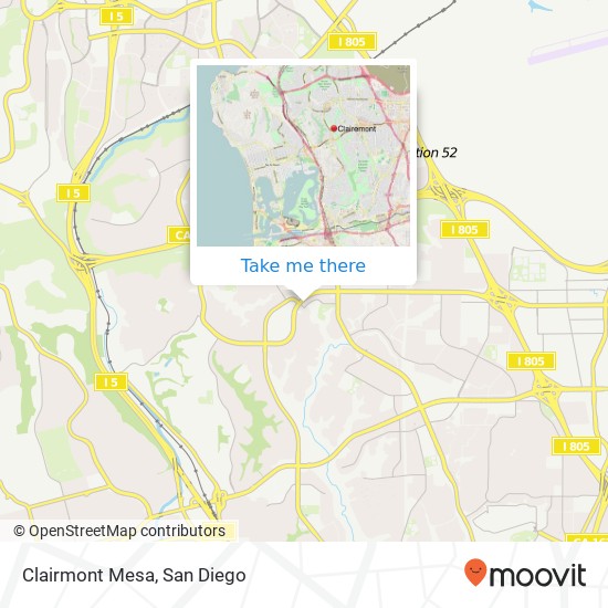 Clairmont Mesa map