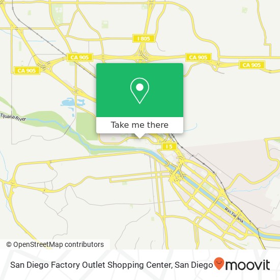 San Diego Factory Outlet Shopping Center map