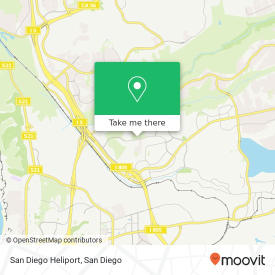 San Diego Heliport map