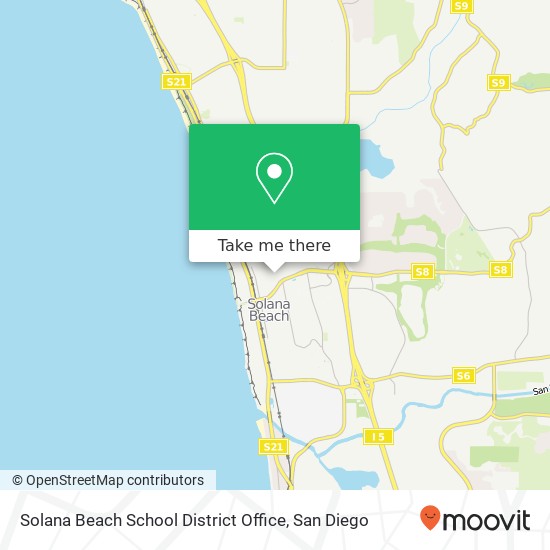 Mapa de Solana Beach School District Office