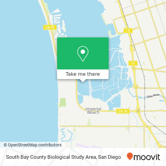 Mapa de South Bay County Biological Study Area