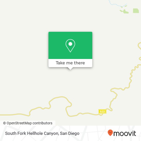 South Fork Hellhole Canyon map