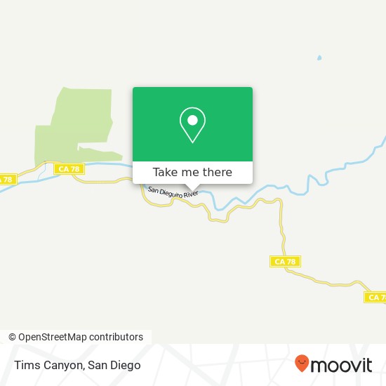 Tims Canyon map