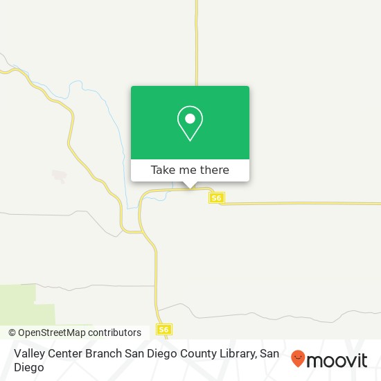 Valley Center Branch San Diego County Library map