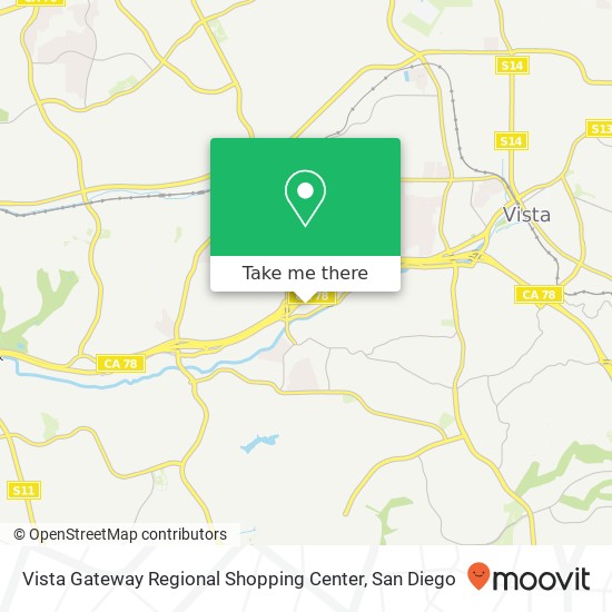 Mapa de Vista Gateway Regional Shopping Center