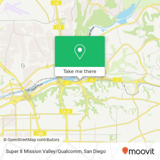 Super 8 Mission Valley / Qualcomm map
