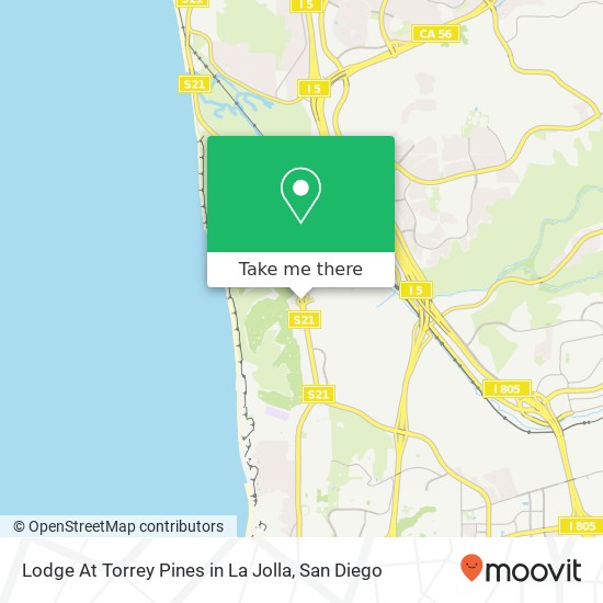 Mapa de Lodge At Torrey Pines in La Jolla