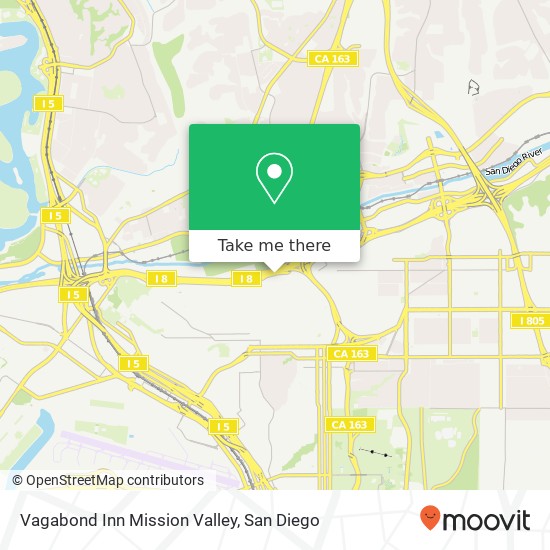 Vagabond Inn Mission Valley map