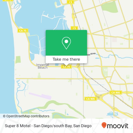 Mapa de Super 8 Motel - San Diego / south Bay