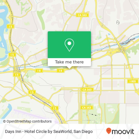 Days Inn - Hotel Circle by SeaWorld map