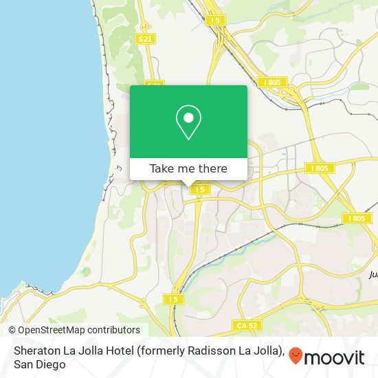 Sheraton La Jolla Hotel (formerly Radisson La Jolla) map