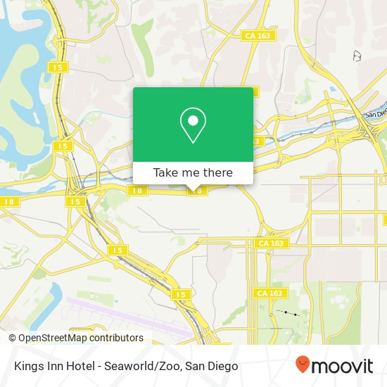 Mapa de Kings Inn Hotel - Seaworld/Zoo