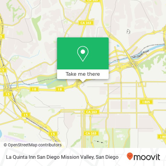 La Quinta Inn San Diego Mission Valley map