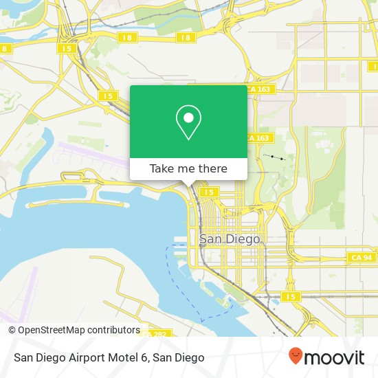 Mapa de San Diego Airport Motel 6