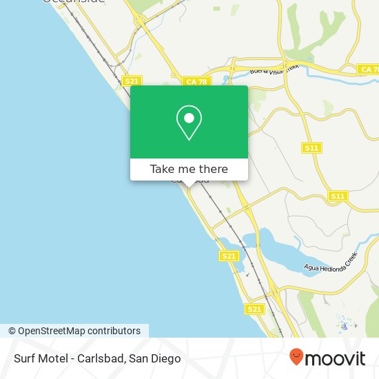 Surf Motel - Carlsbad map